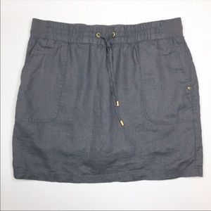 Company Ellen Tracy Size M Gray Linen Skort R